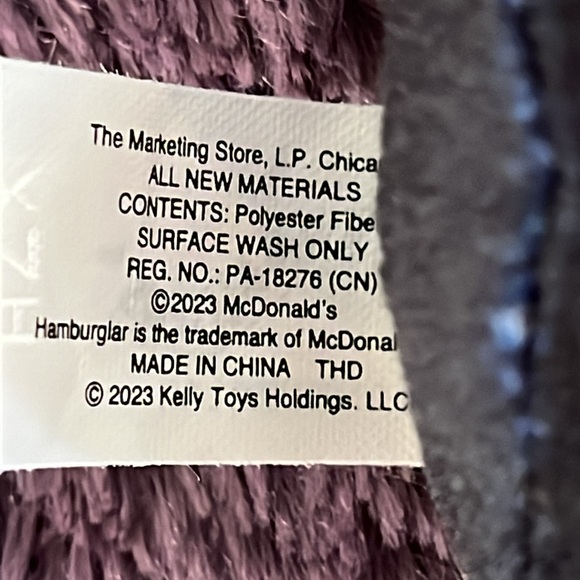 McDonald’s mini Hamburglar Squishmallow happy meal toy - Picture 5 of 6